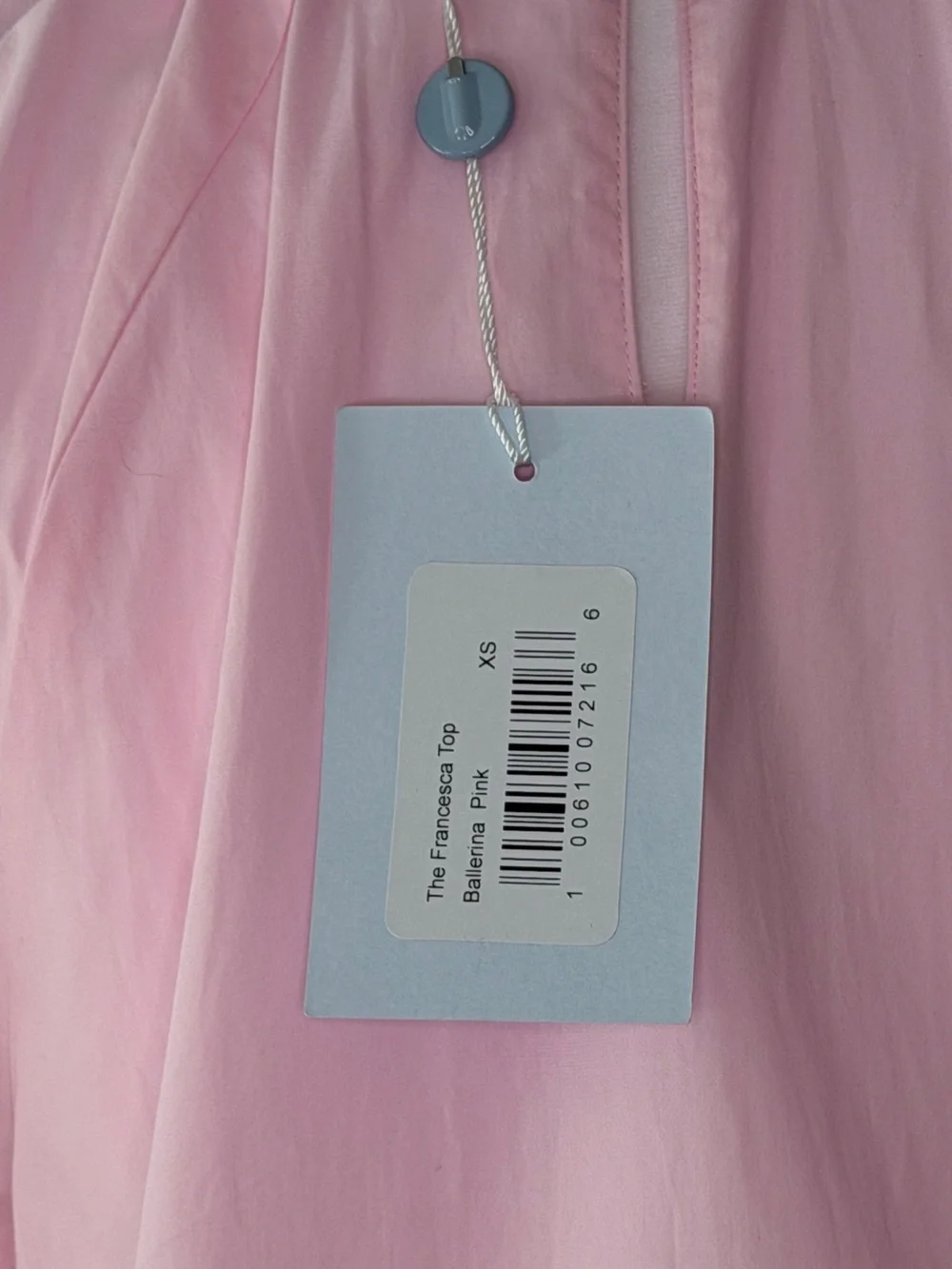 Hill House Francesca Top Ballet Pink XS NWT Puff Sleeve Peplum